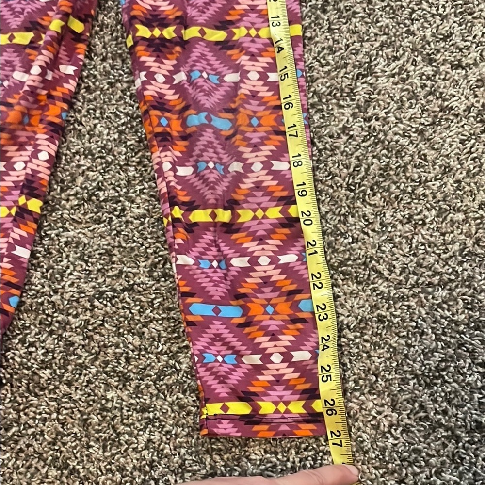 Vibrant Aztec Look, Kids Leggings - Picture 2 of 5